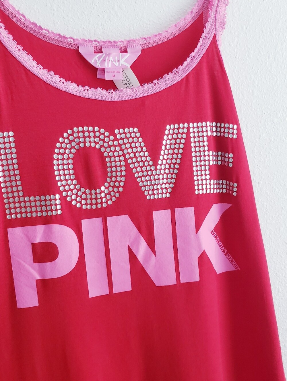 Pink Victoria's Secret Y2K Love pink Tank Top - Picture 4 of 8